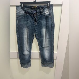 Angels Women's Blue Ankle & Cropped Jeans